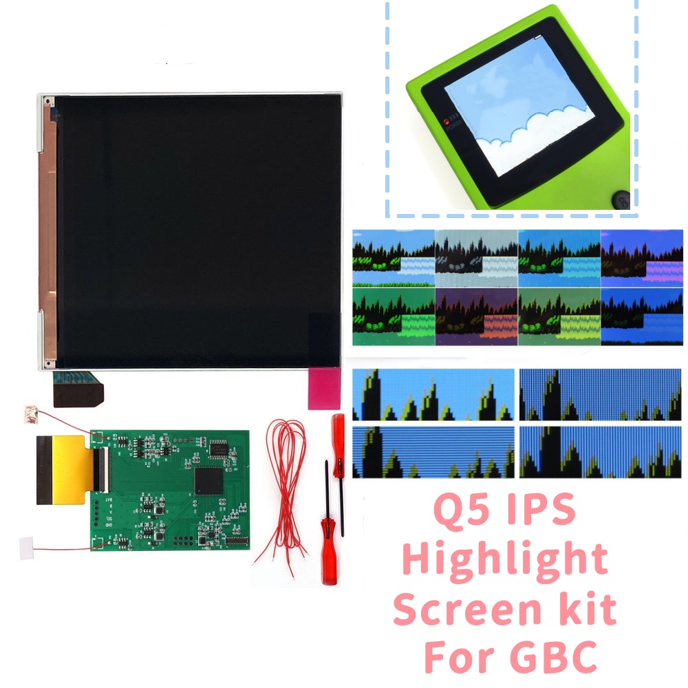 Lcd Screen Arcade - HISPEEDIDO GBC用 3.1インチ Q5 IPS ハイライトスクリーン
