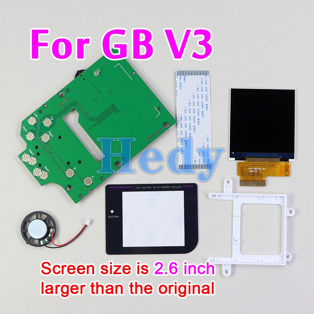 Lcd Screen Arcade - 1セット新ゲームボーイdmg 001 V3バックライト液晶画面高輝度ipsスクリーン2.6インチgb V3.0コンソール交換