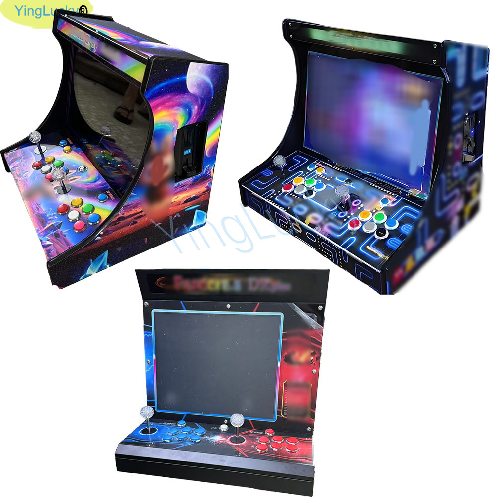 Arcade Card Vending Machine - 2人用アーケードビデオゲームコンソール、22/19/17インチLCDバートップ、SAGA DX 26800 in 1コインアクセプター、ジョイスティックボタン搭載、TV接続可能