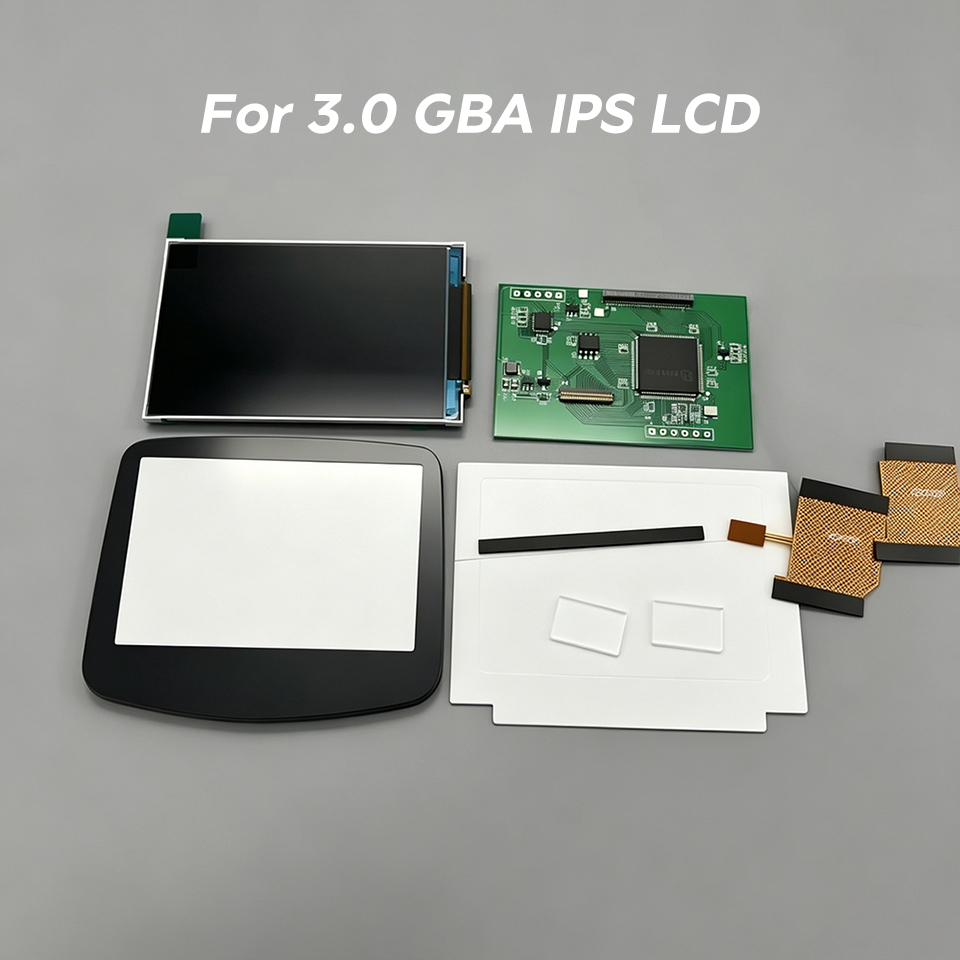 Lcd Screen Arcade - 3.0インチオリジナルサイズIPS高輝度LCDスクリーンはゲームボーイアドバンスGBAに適しています