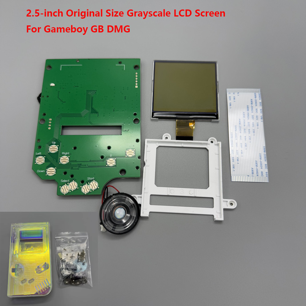 Lcd Screen Arcade - 2.5インチ グレースケールLCDスクリーン ゲームボーイGB DMGゲーム機用 カット不要シェル 溶接不要