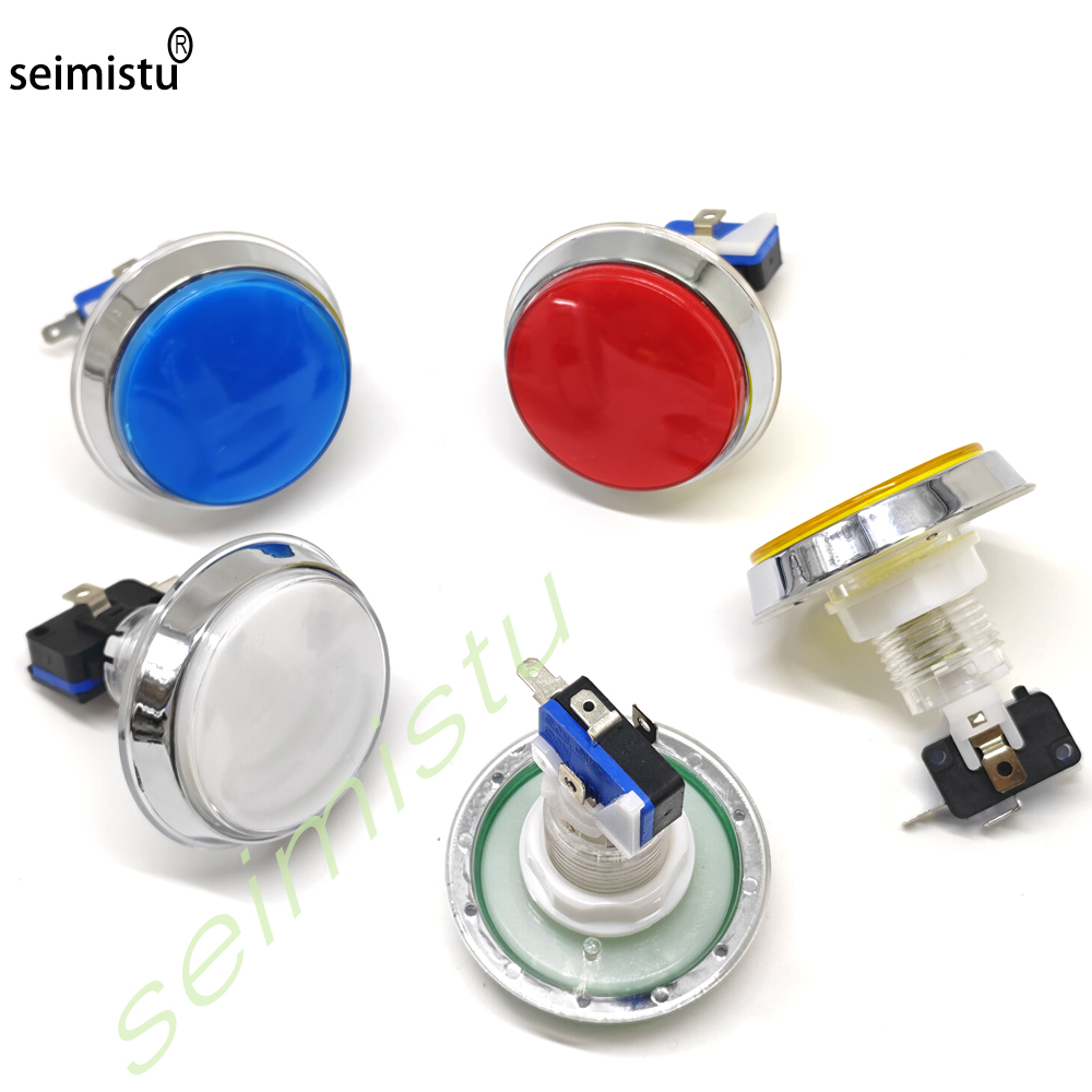 60mm クローム 12V フラットアーケード LED ボタ - Arcade Game Vending Machine のレビューと価格