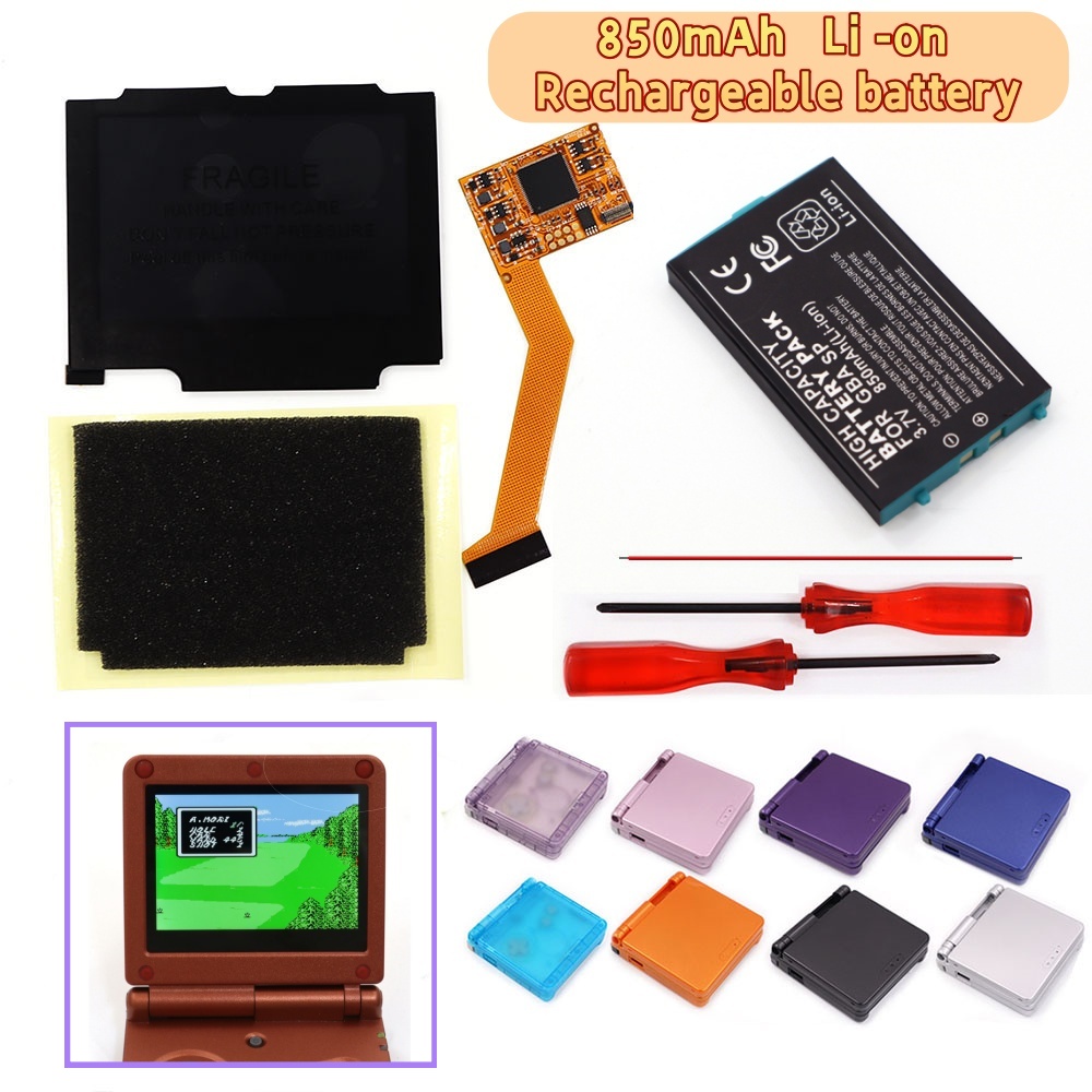 GBA SP 3.7VバッテリーパックV2スクリーンセット  - Lcd Screen Arcade のレビューと価格
