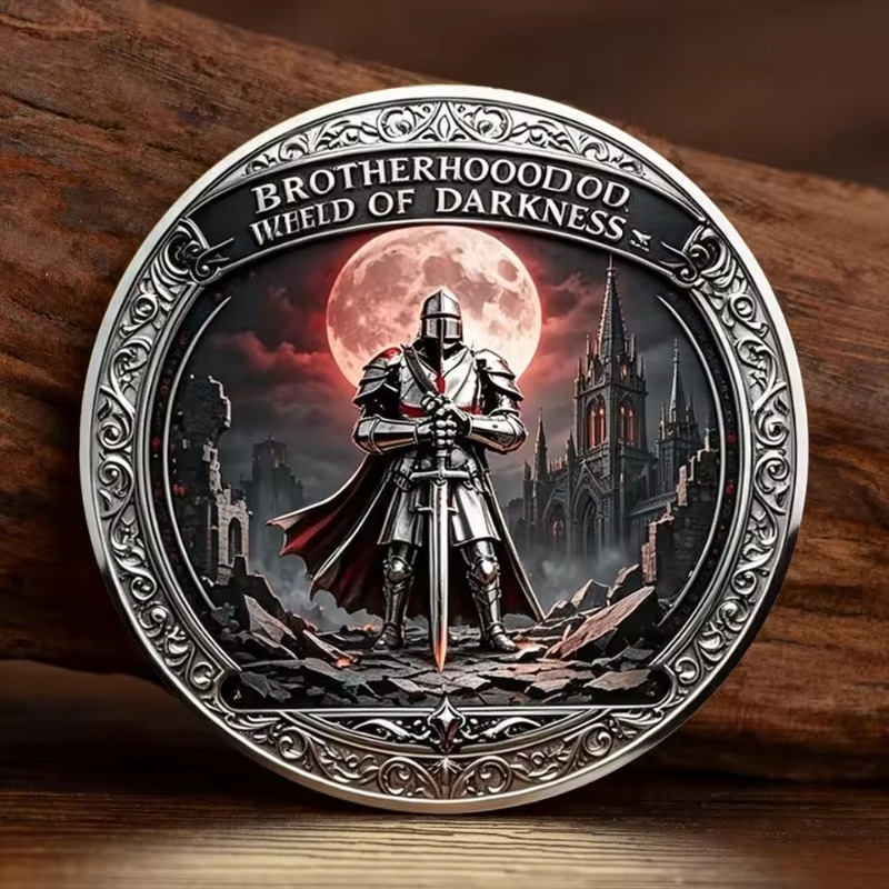 ダークブラザーダーク中世騎士団スカルチャレンジコイン銀メッキ - Token Coin Mechanism のレビューと価格
