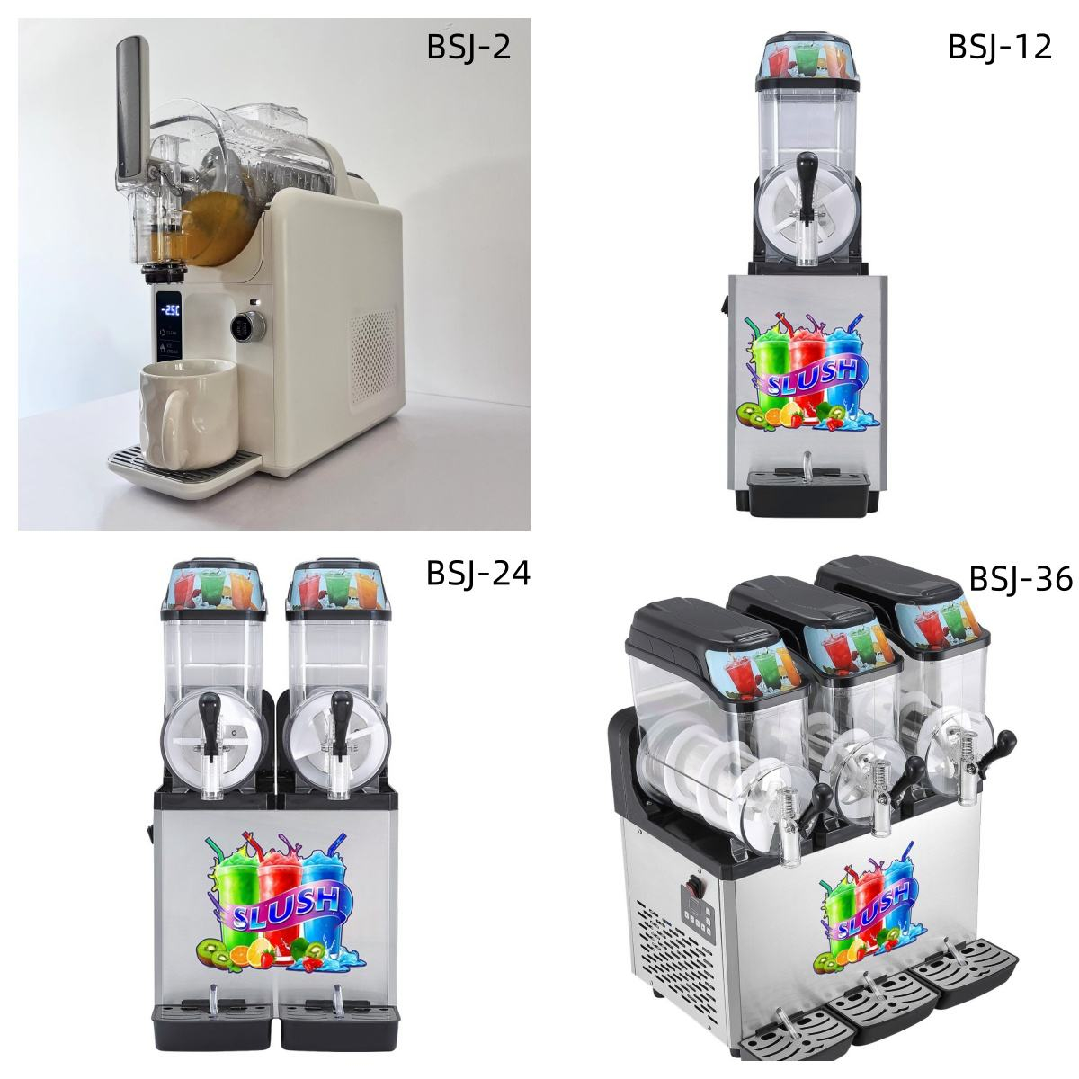 高出力2タンク25Lポータブル自動業務用家庭用スラッシーメー - Slushie Machine Vending のレビューと価格